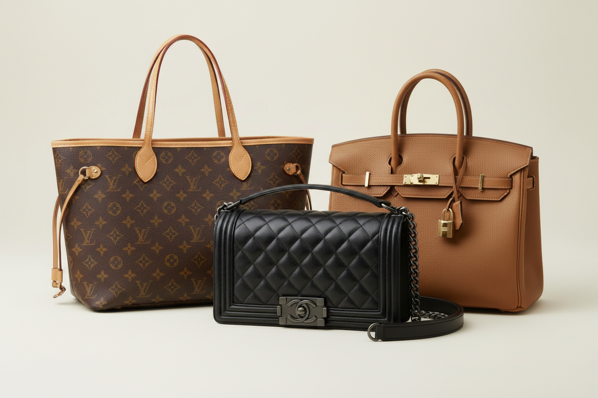 All bags featuring Chanel boy bag with Louis Vuitton neverfull and hermes birkin