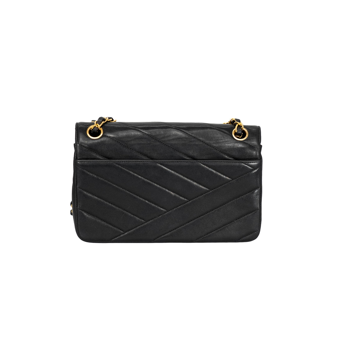 Chanel - Diagonal Stitch Lamb Chain Shoulder