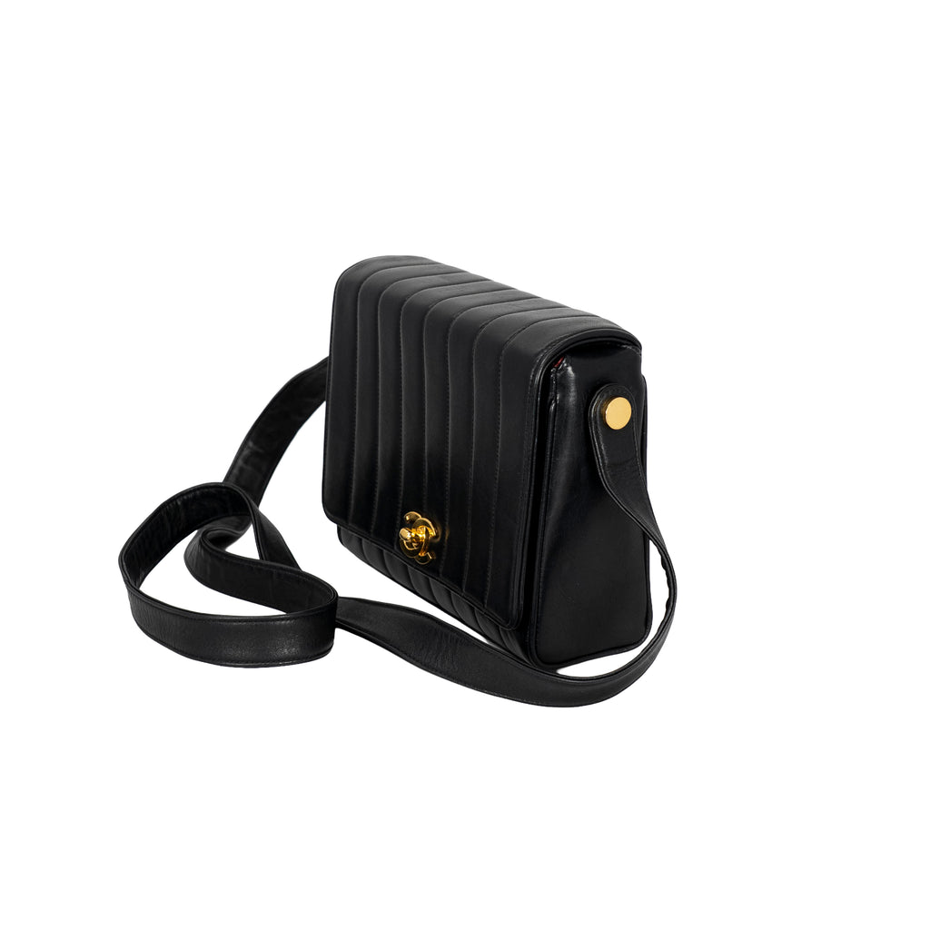 Chanel - Small Verticle Stitch Shoulder Bag with Mirror