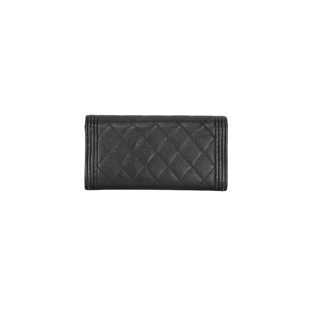 Chanel - Boy Caviar Black Wallet
