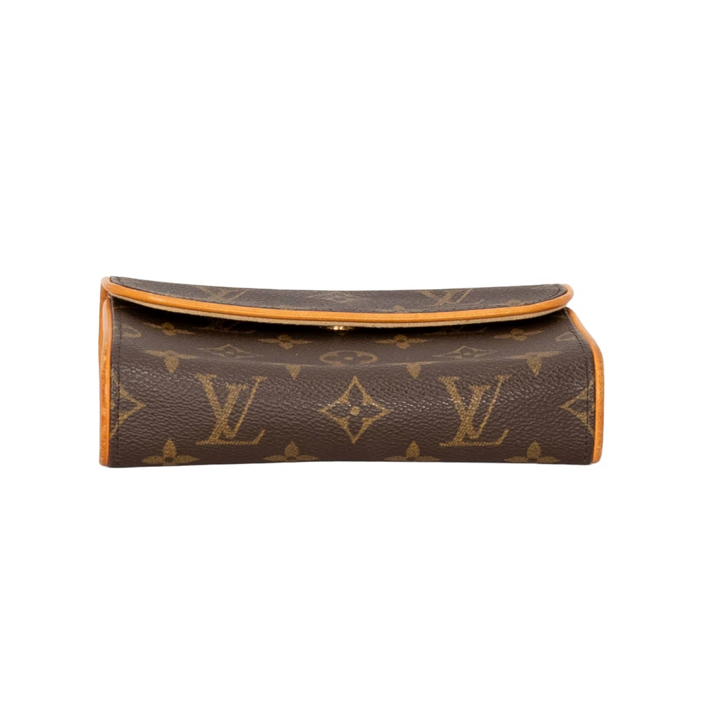 Your Bag Now Mine Louis Vuitton Pochette Florentine in monogram coated canvas with vachetta leather trim