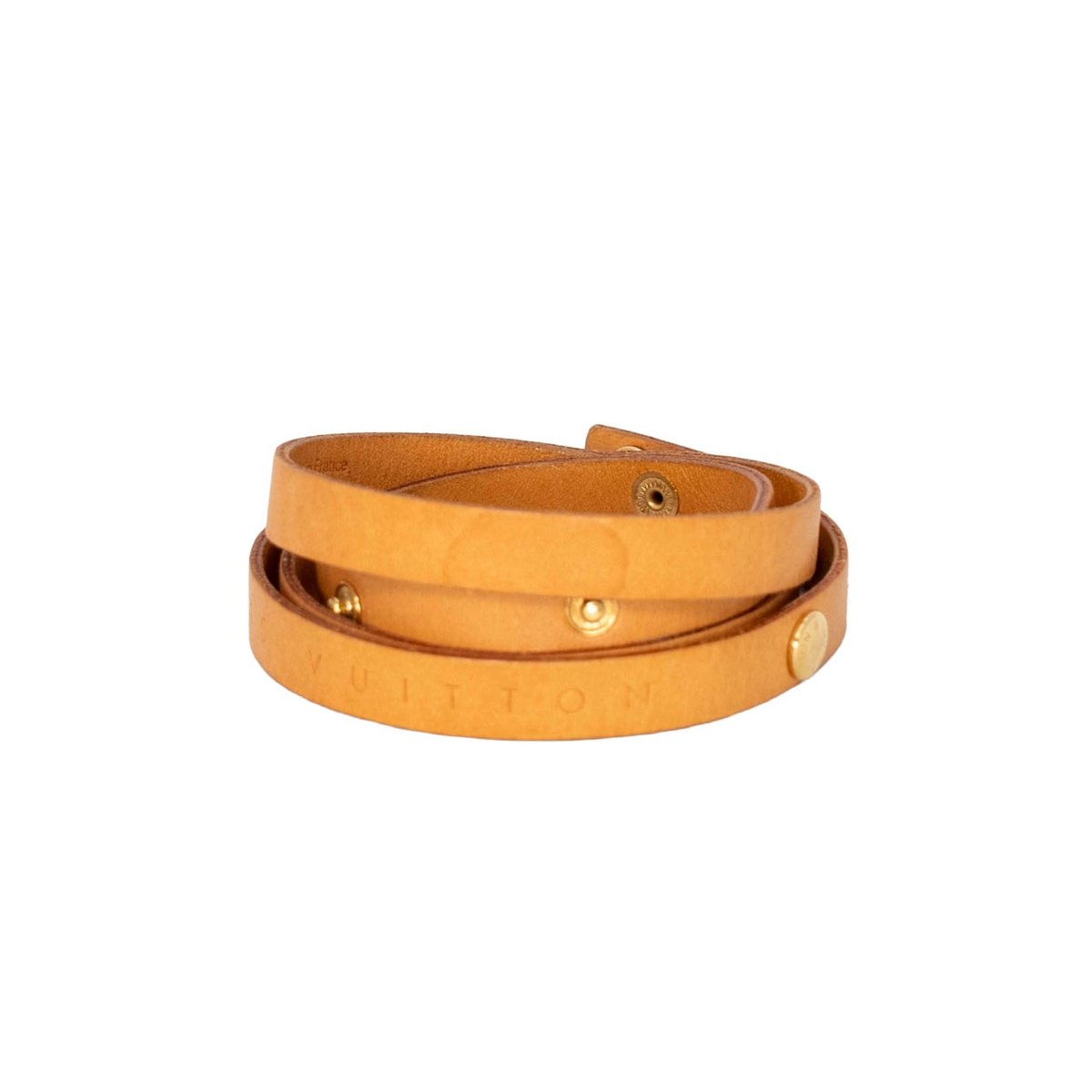 Your Bag Now Mine Louis Vuitton Pochette Florentine tan vachetta leather belt strap with gold-tone snap hardware
