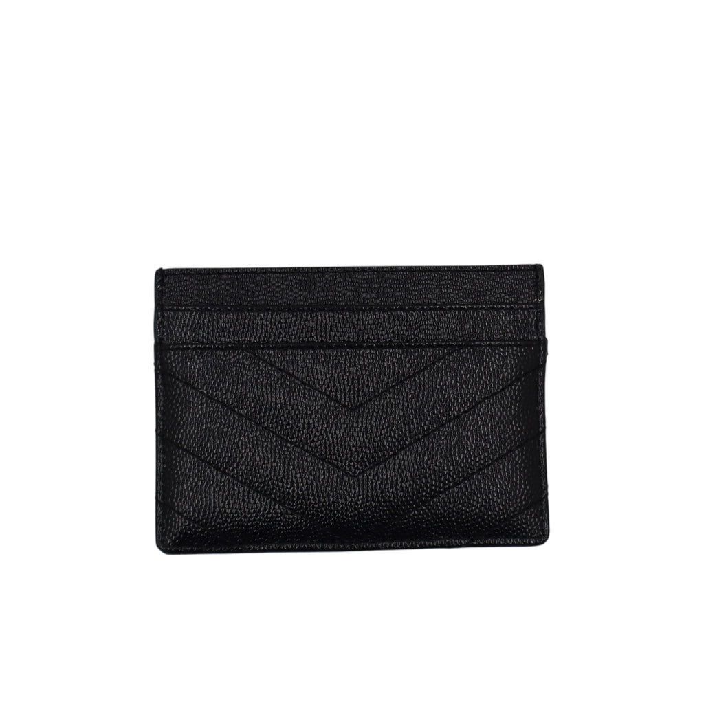 Yves Saint Laurent - Grain De Poudre Matelasse Chevron Monogram Credit Card Case