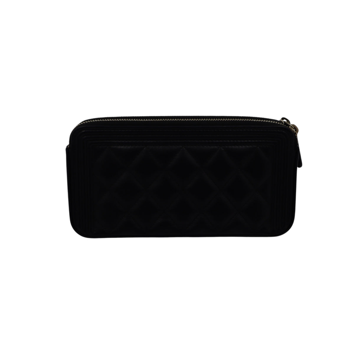 Chanel - Calfskin Quilted Small Boy Clutch with Chain